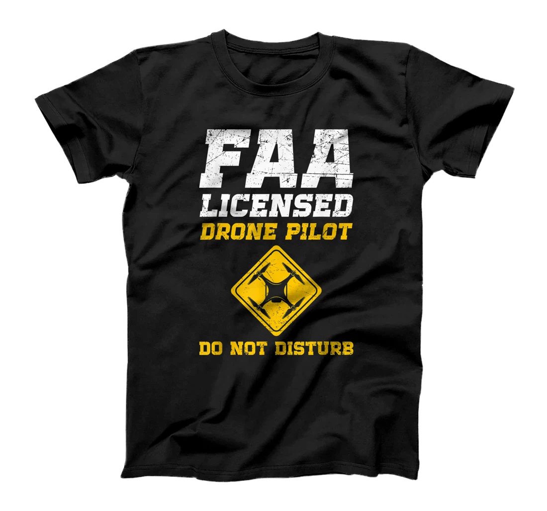 Mens FAA Licensed Drone Pilot T-Shirt