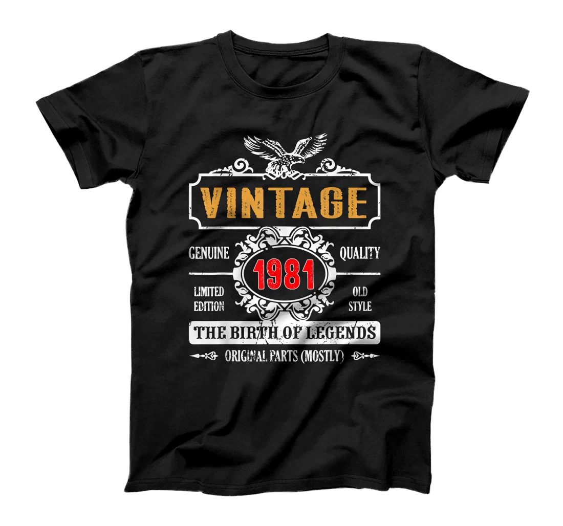 Graphic 1981 The Birth Of Legends - Vintage Genuine Quality T-Shirt, Kid T-Shirt and Women T-Shirt