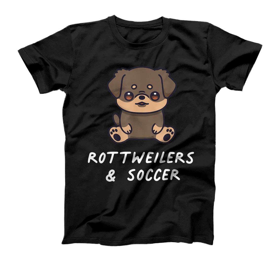 Rottweilers & Soccer Funny Sports Kawaii Dog Lover Owner T-Shirt, Kid T-Shirt and Women T-Shirt