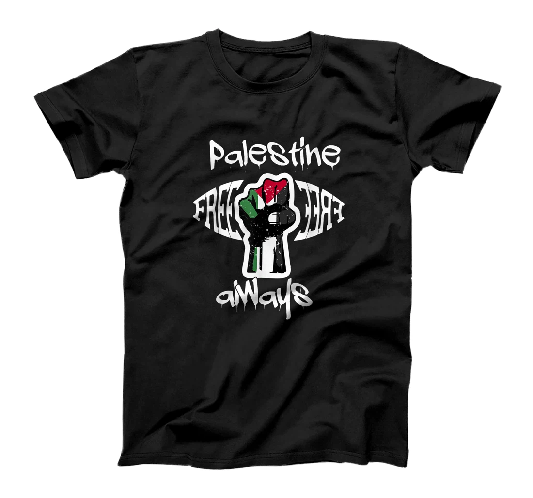 Personalized Free Gaza Palestine Flag Arabic T-Shirt, Women T-Shirt