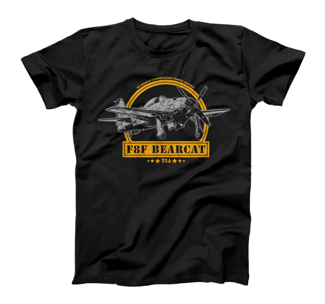 Personalized F8F Bearcat Fighter Aircraft T-Shirt, Women T-Shirt