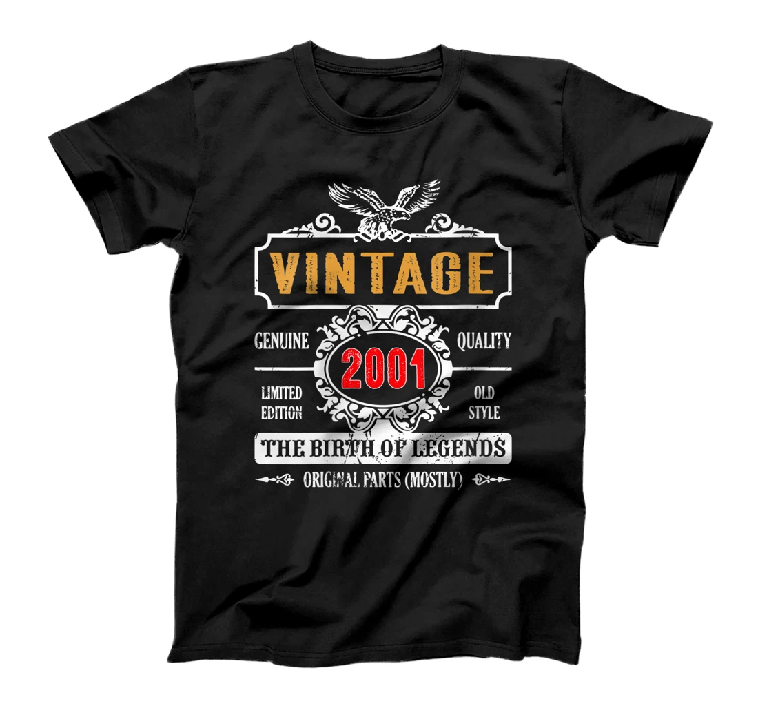 Personalized Womens Retro The Birth Of Legends February 2001 - Happy 20th B-day V-Neck T-Shirt, Women T-Shirt