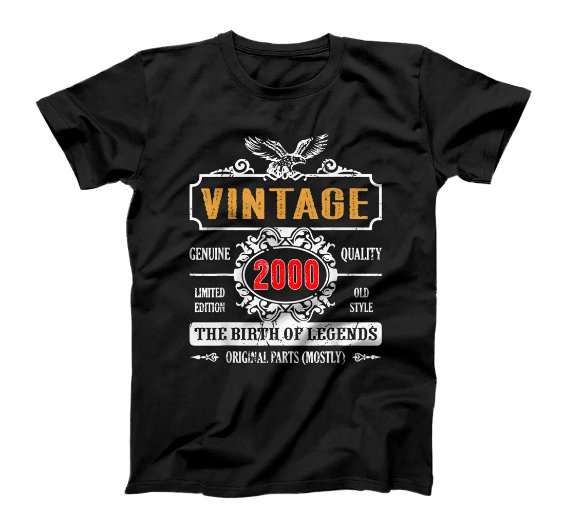 Personalized Retro 2000 Genuine Quality Vintage The Birth Of Legends T-Shirt, Kid T-Shirt and Women T-Shirt