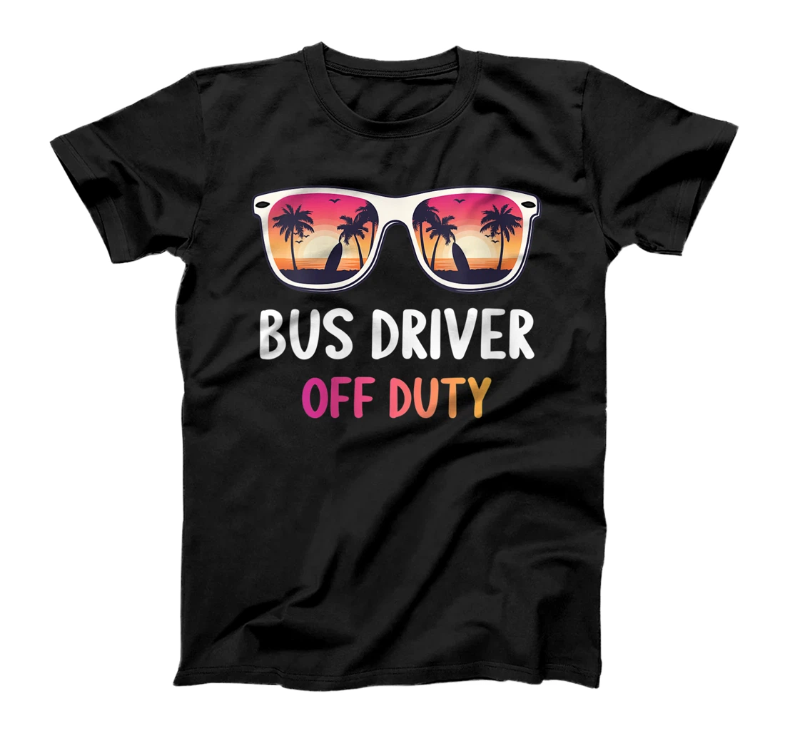 Personalized Womens Bus Driver Off Duty Summer Vacation V-Neck T-Shirt, Women T-Shirt