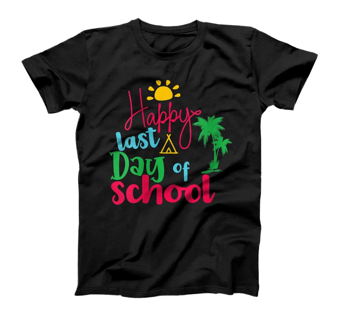 Womens Happy Last Day Of School Teacher Student Graduation V-Neck T-Shirt, Women T-Shirt