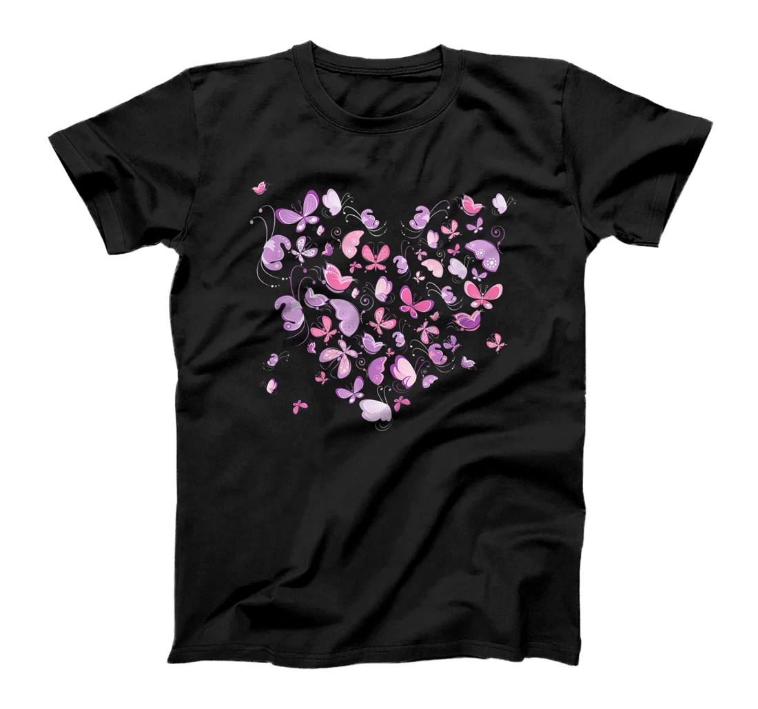 Cool Butterfly Heart Design Insect Nature Lover Butterflies T-Shirt, Women T-Shirt