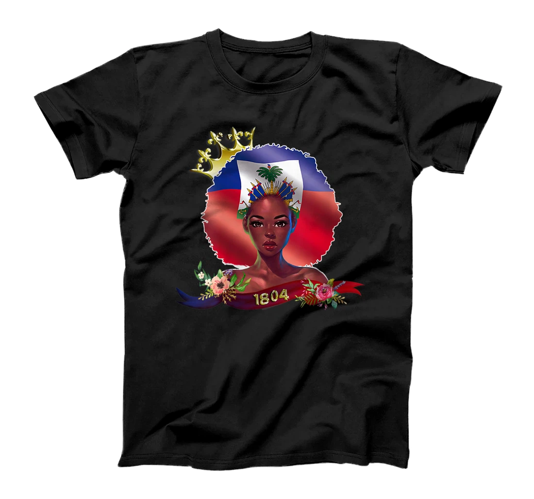 Womens Haitian Queen Haiti Independence flag 1804 V-Neck T-Shirt, Women T-Shirt