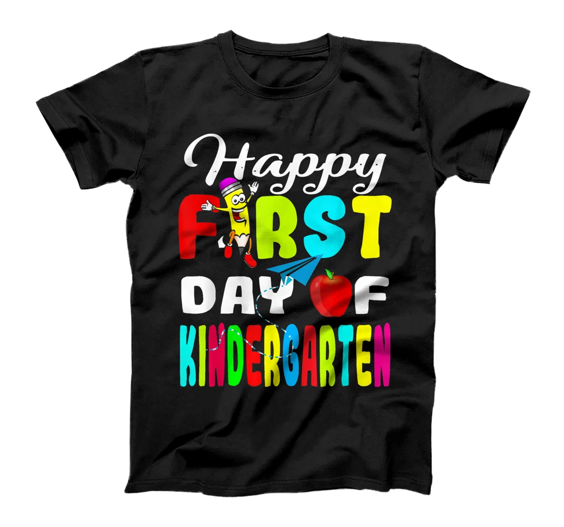 Personalized Happy First Day Of Kindergarten Shirt Teacher Students T-Shirt, Women T-Shirt