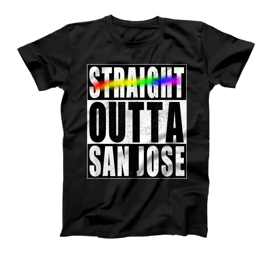 San Jose Gay Pride Not Straight Outta LGBTQ T-Shirt, Women T-Shirt