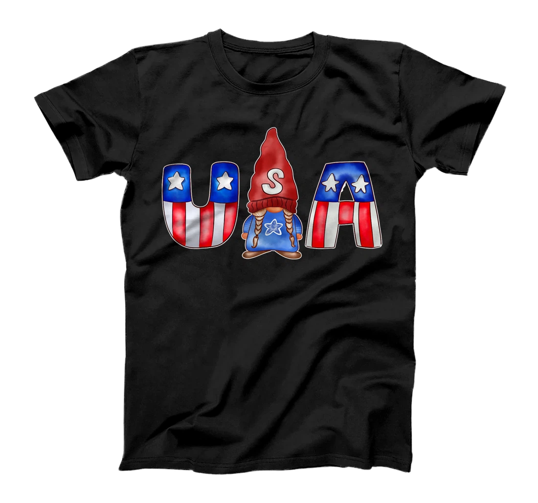 Women Gnomes Celebrating Independence USA Day 4th Of July T-Shirt, Kid T-Shirt and Women T-Shirt