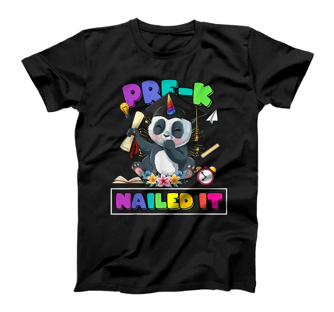 Panda Unicorn Pre-k Graduation Cap for Girl and Boy T-Shirt, Kid T-Shirt and Women T-Shirt