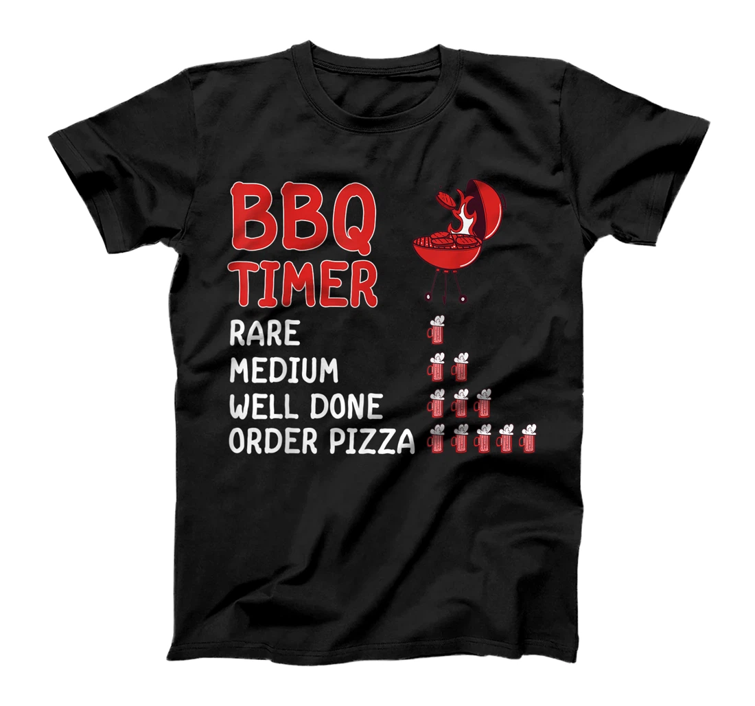 Funny BBQ Timer Barbecue Grill master Grilling Drinking beer T-Shirt, Women T-Shirt