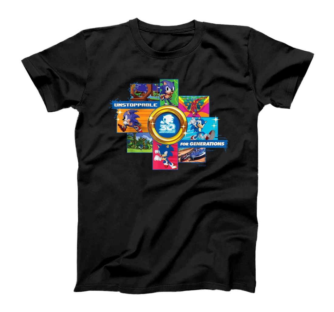 Personalized Sonic the Hedgehog 30 Jahre "Unstoppable" T-Shirt, Kid T-Shirt and Women T-Shirt T-Shirt, Kid T-Shirt and Women T-Shirt