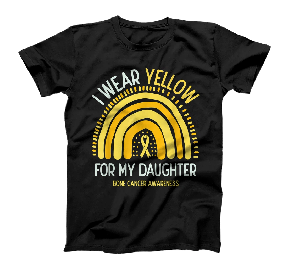 Sarcoma Bone Cancer Awareness I Wear yellow For Daughter T-Shirt, Women T-Shirt