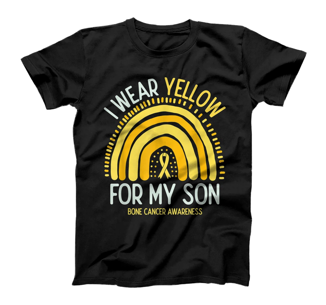 Sarcoma Bone Cancer Awareness I Wear yellow For Son T-Shirt, Women T-Shirt