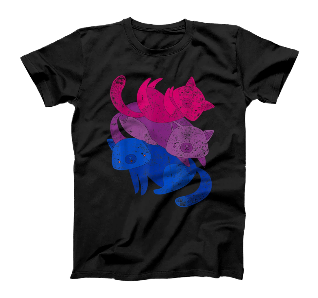 Proud Bisexual Bi Flag Cat Animal Queer Pride Gift Bisexual T-Shirt, Women T-Shirt