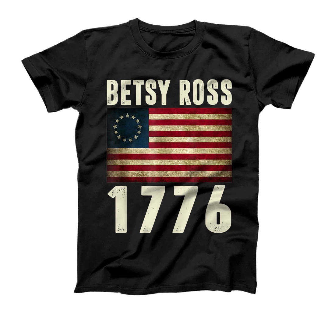 Vintage Betsy Ross Flag 1776 4th of July Independence Day T-Shirt, Women T-Shirt