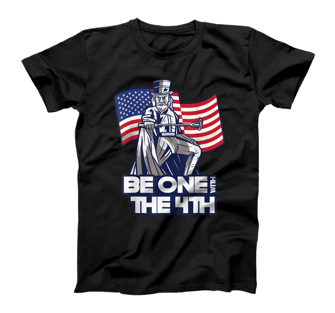 Be One With The 4th Uncle Sam USA Flag Independence Day July T-Shirt, Kid T-Shirt and Women T-Shirt