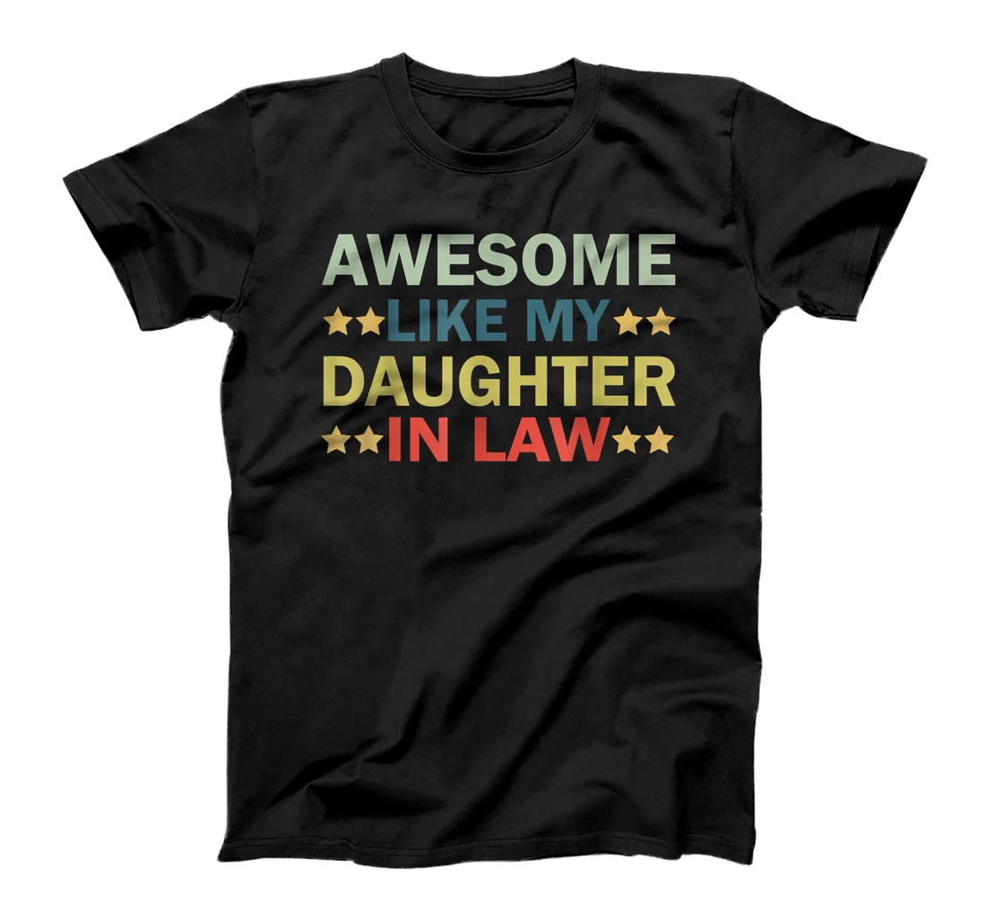 Awesome Like My Daughter In Law Family Lovers Retro Vintage T-Shirt, Women T-Shirt