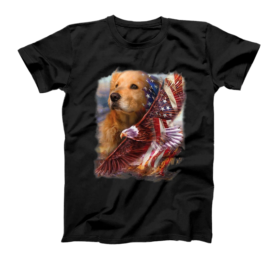 Golden Retriever American Patriot T Shirt T-Shirt, Women T-Shirt