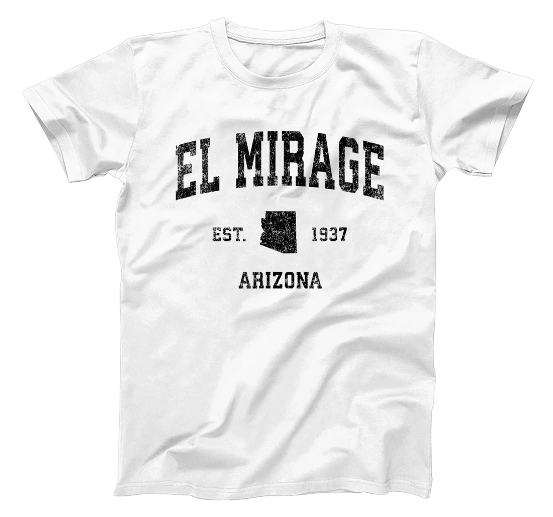 Personalized El Mirage Arizona AZ Vintage Sports Design Black Print T-Shirt, Kid T-Shirt and Women T-Shirt