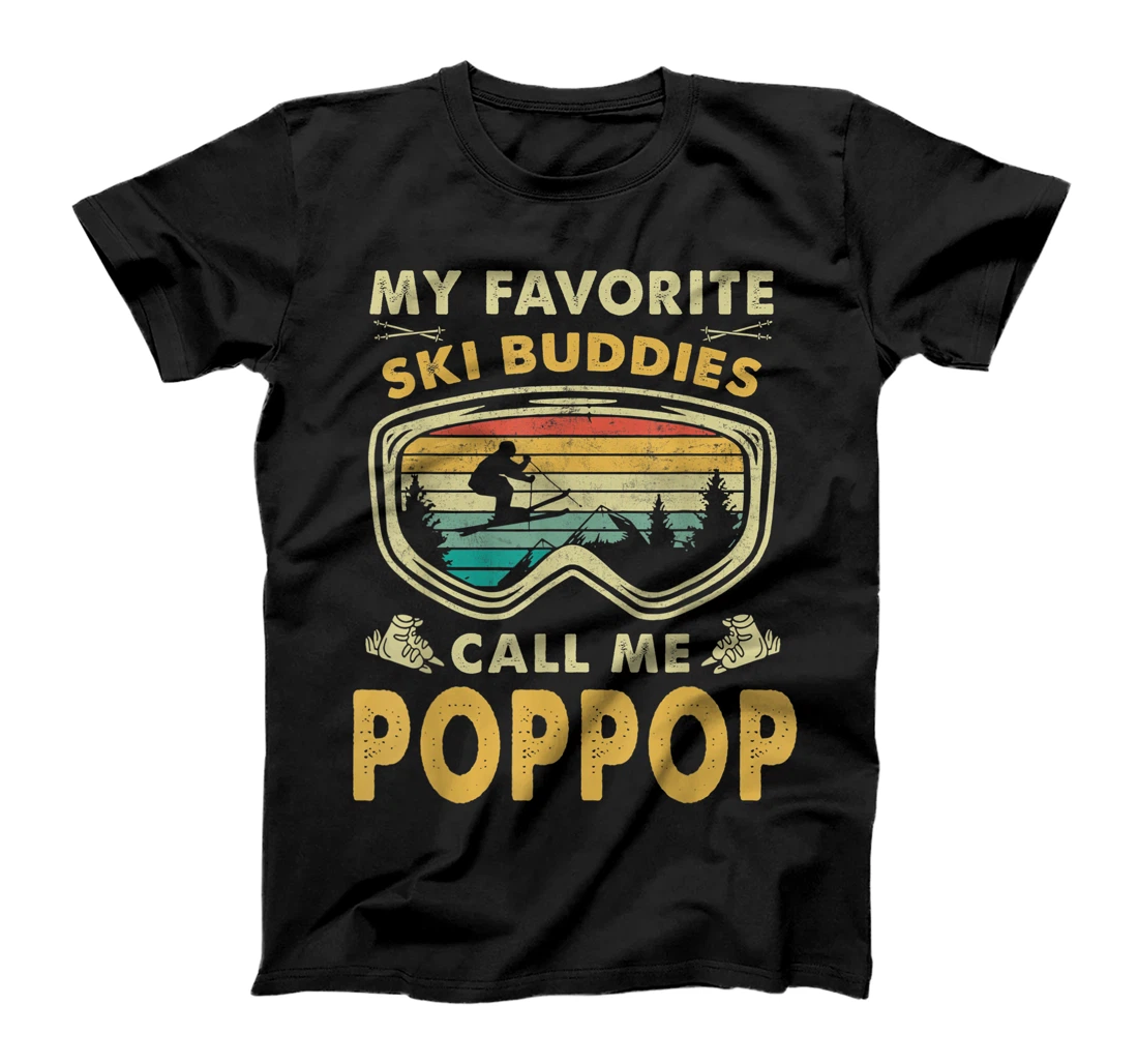 Mens My Favorite Ski Buddies Call Me Poppop T-Shirt