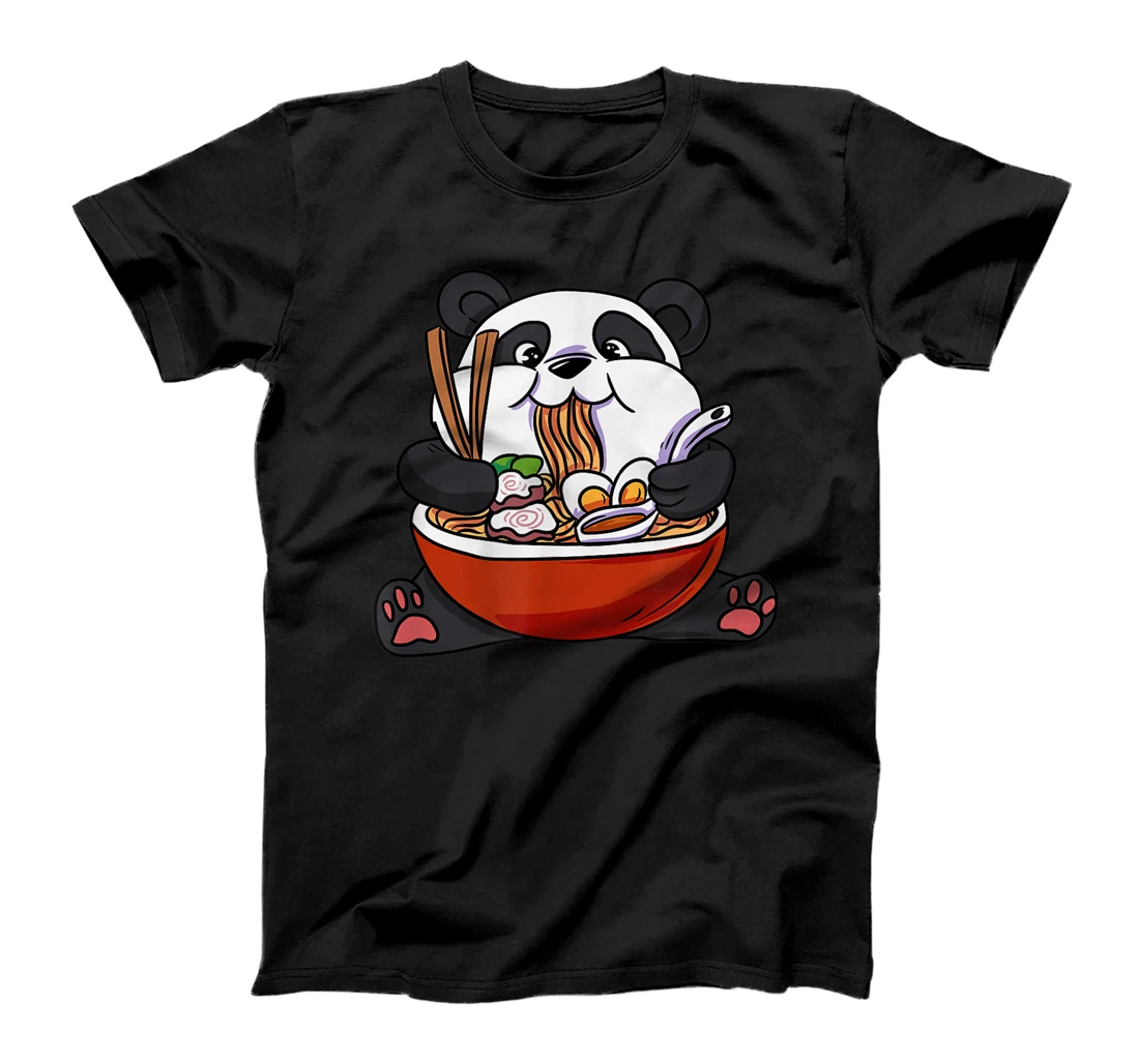Personalized Kawaii Ramen Panda Bear Lover Japanese Noodle Animal T-Shirt, Kid T-Shirt and Women T-Shirt