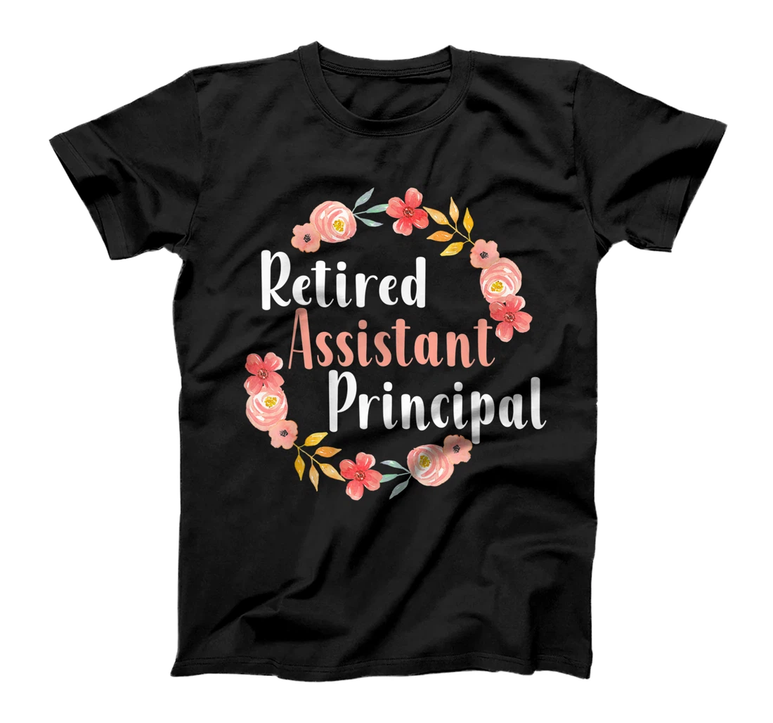 Retired Assistant Principal Female Retirement Floral T-Shirt, Women T-Shirt