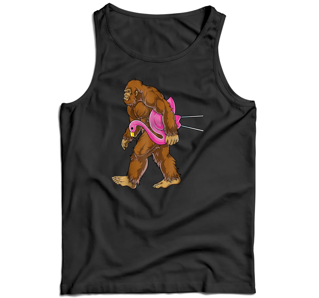 Bigfoot Carrying Lawn Flamingo Tank Top