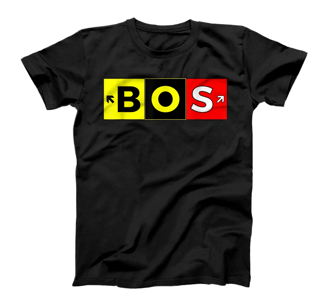 Personalized Boston Airport Code BOS Souvenir T-Shirt, Kid T-Shirt and Women T-Shirt