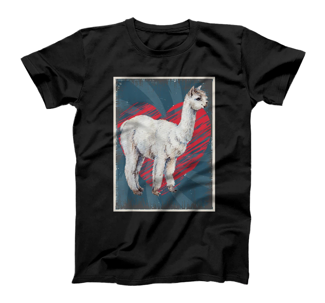 Personalized A beautiful llama painting with a heart on a T-Shirt, Kid T-Shirt and Women T-Shirt Great T-Shirt, Kid T-Shirt and Women T-Shirt
