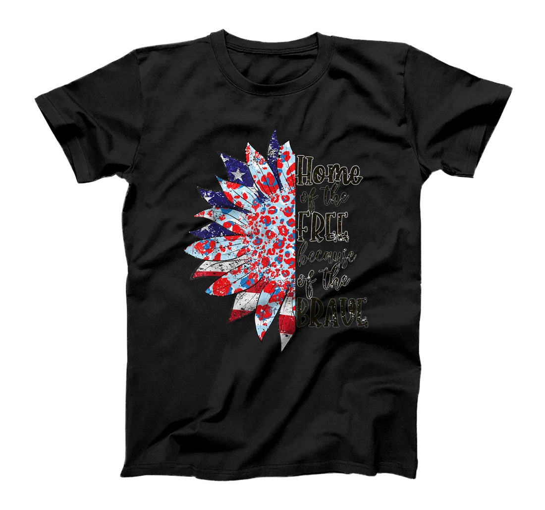 Personalized America The Home of Free because of the Brave Plus Size T-Shirt, Kid T-Shirt and Women T-Shirt