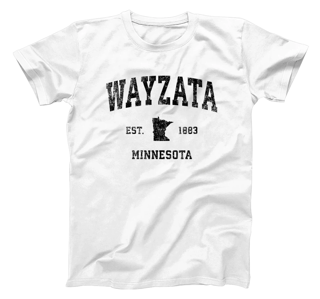 Personalized Wayzata Minnesota MN Vintage Sports Design Black Print T-Shirt, Kid T-Shirt and Women T-Shirt