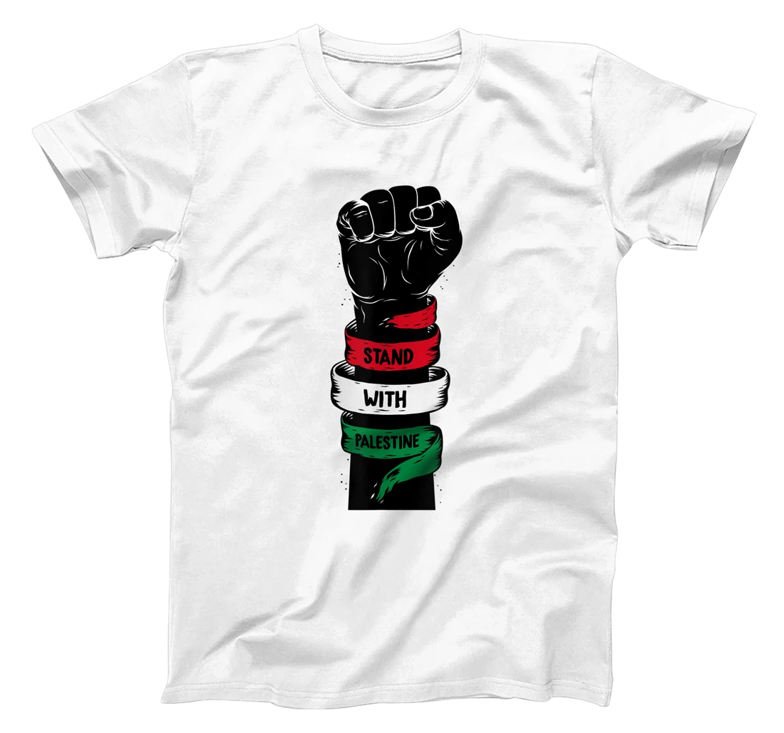 Personalized Free Palestine Gaza Palestinian Flag Stand With Falastin Tee T-Shirt, Kid T-Shirt and Women T-Shirt