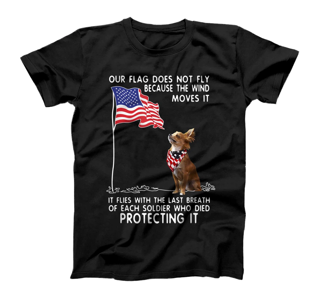 Funny chihuahua american flag, american Independence day T-Shirt, Women T-Shirt