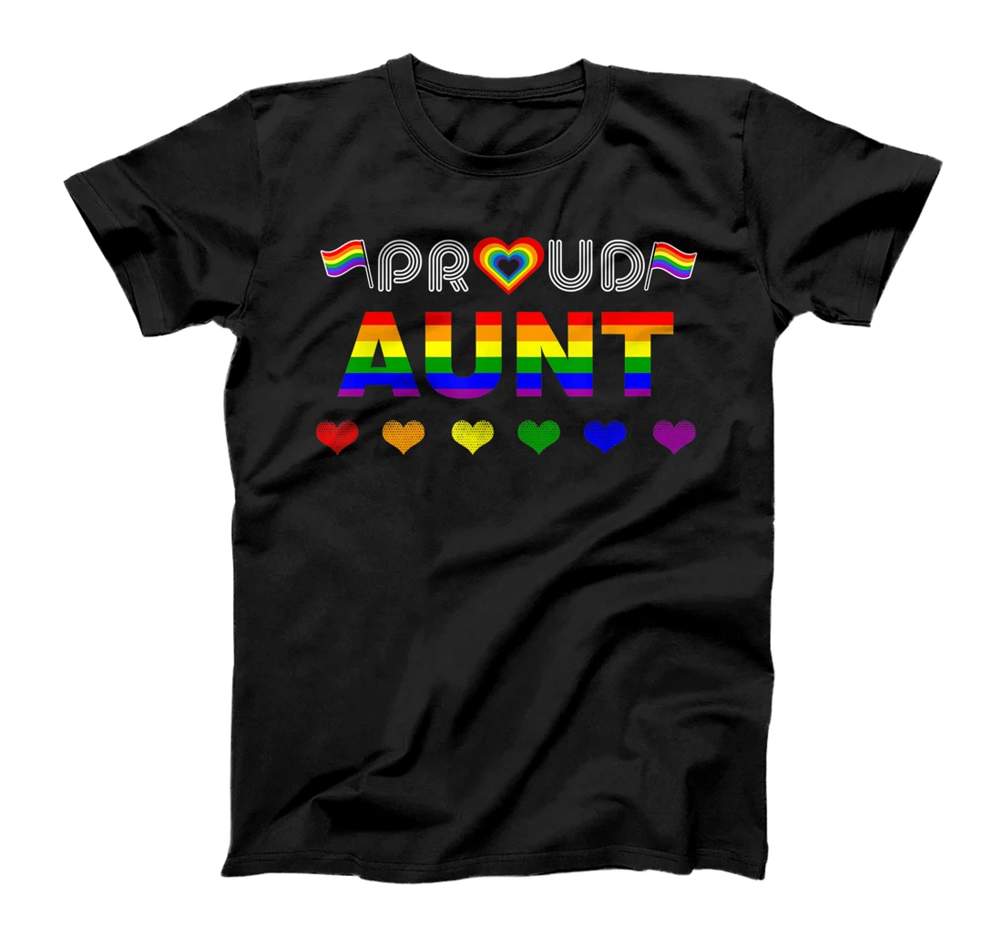 Personalized Proud Aunt Rainbow LGBT T-Shirt, Women T-Shirt Gay Pride Month LGBT T-Shirt, Women T-Shirt