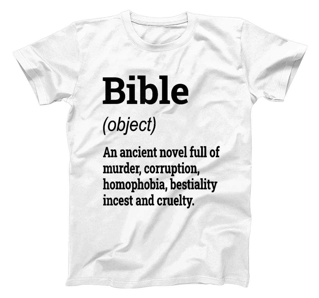 Personalized Bible Definition Funny Atheist Humor Atheism Anti Christian T-Shirt, Women T-Shirt