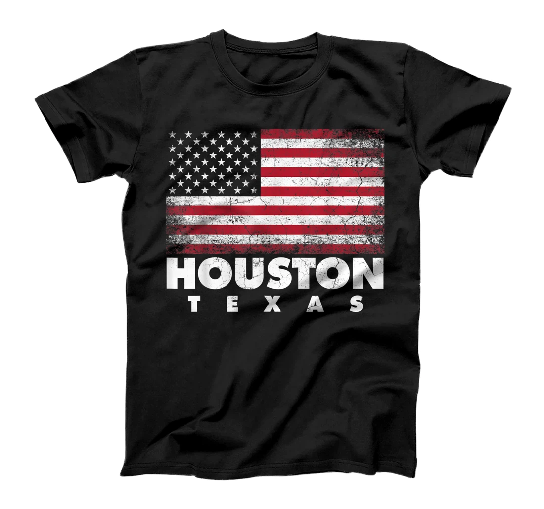 Houston Texas 4th of July American Flag USA America T-Shirt, Kid T-Shirt and Women T-Shirt