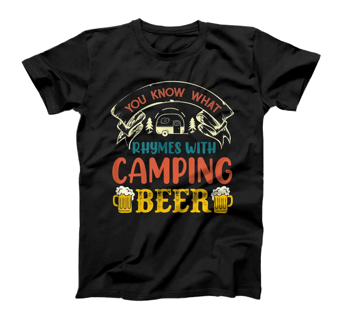 Personalized You Know What Rhymes With Camping Alcohol Beer T-Shirt, Women T-Shirt