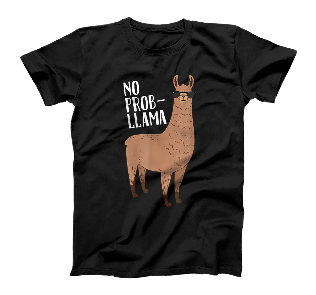 No Problem No Prob Llama Pun Llama Alpaca Lover T-Shirt, Women T-Shirt