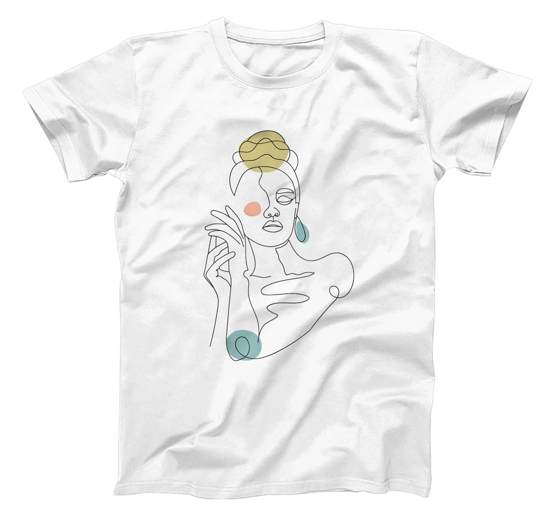 Woman Abstract Feminine Line Art Drawing Tee Aesthetic Top T-Shirt, Kid T-Shirt and Women T-Shirt