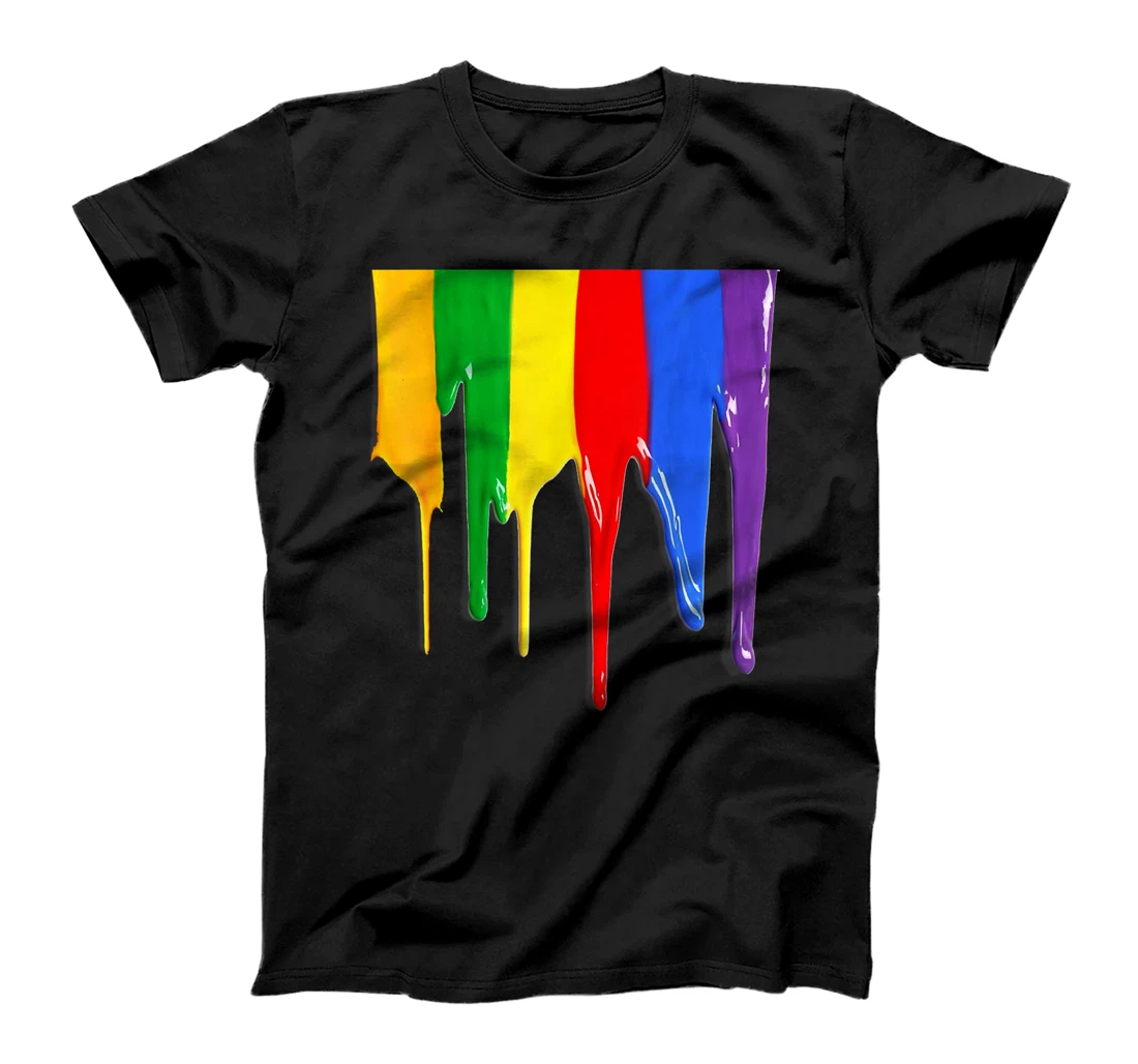 Personalized color drop flag Pride month LGBT color paintbrush of painter T-Shirt, Women T-Shirt