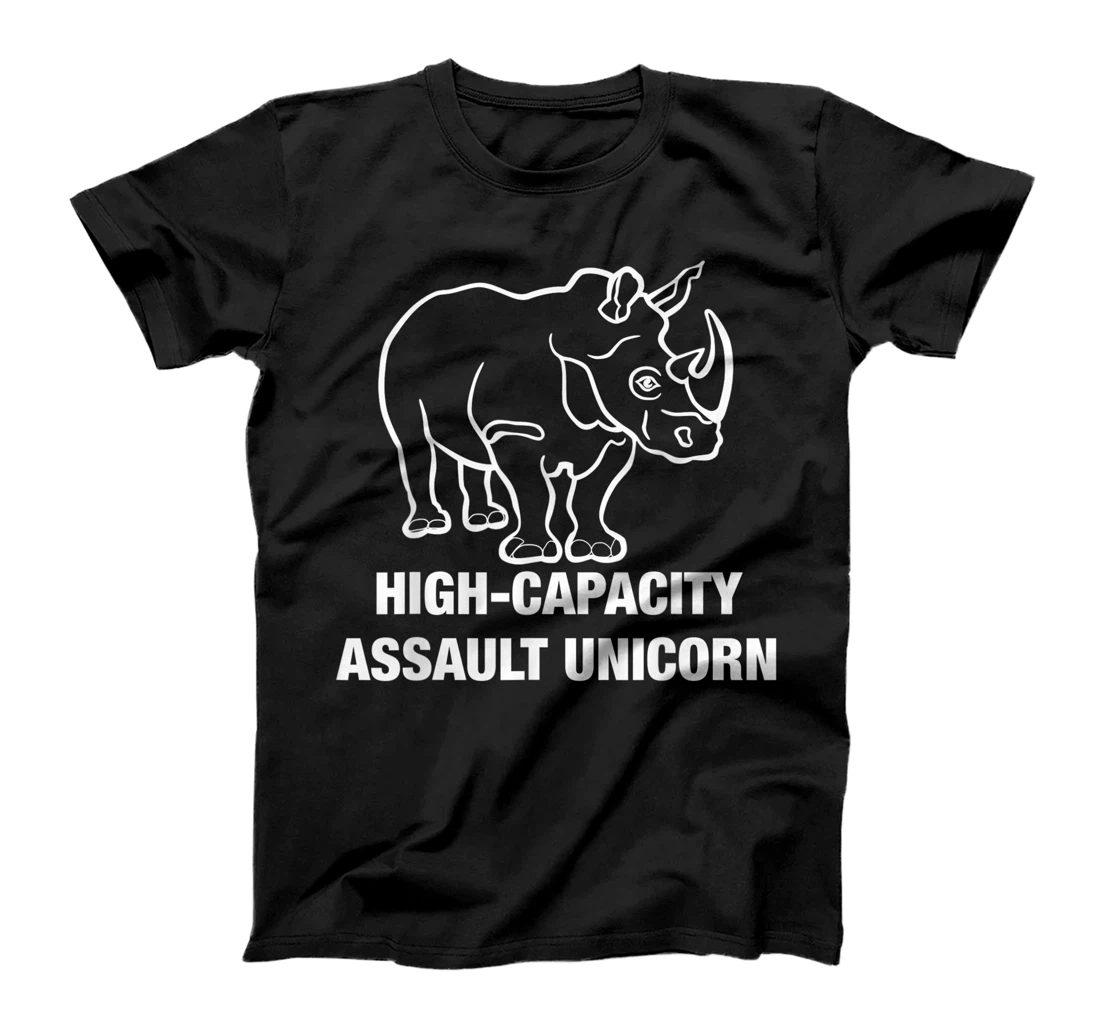 Personalized Funny Unicorn Military High Capacity Assault Rhino Horn Tee T-Shirt, Women T-Shirt