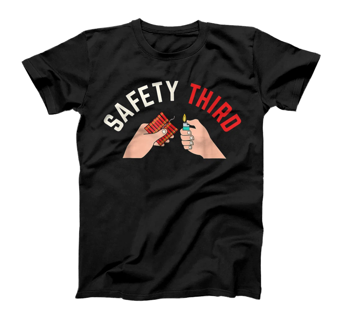 4th of July Patriotic fireworks Safety Third T-Shirt, Kid T-Shirt and Women T-Shirt