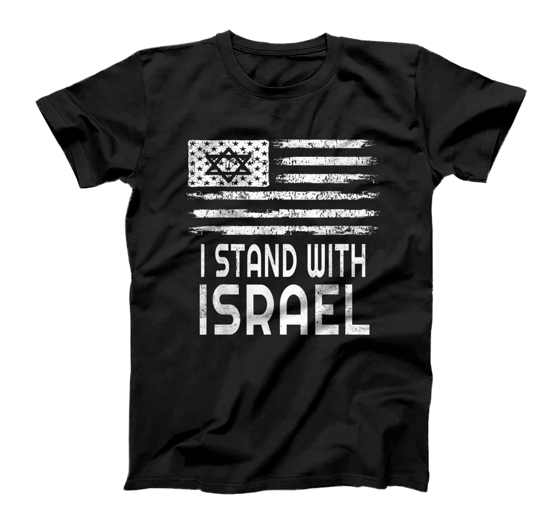 Personalized I Stand With Israel Patriotic tshirt Isreal Flag T-Shirt, Women T-Shirt