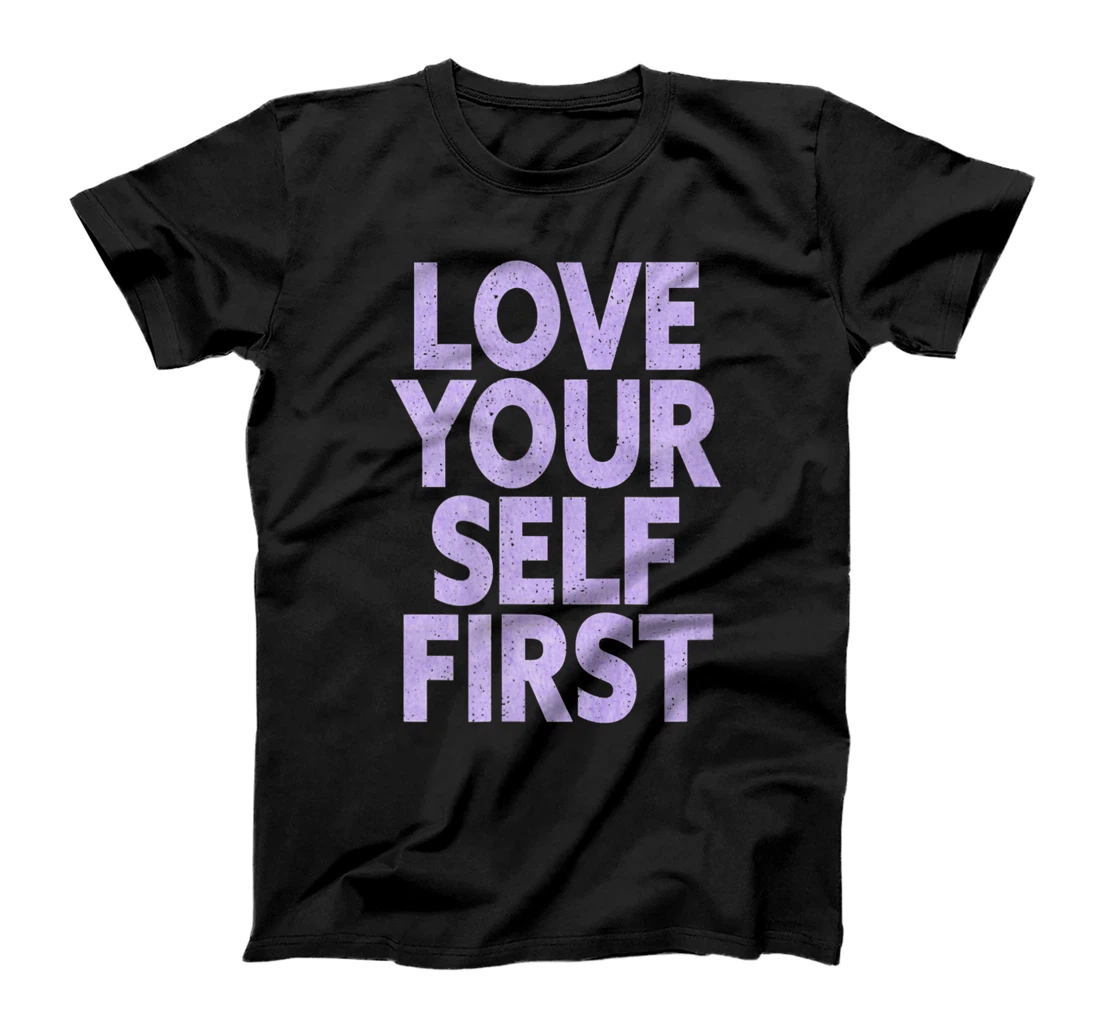 Personalized Love Your Self First - Self Love Watercolor Pastel Lavender T-Shirt, Kid T-Shirt and Women T-Shirt