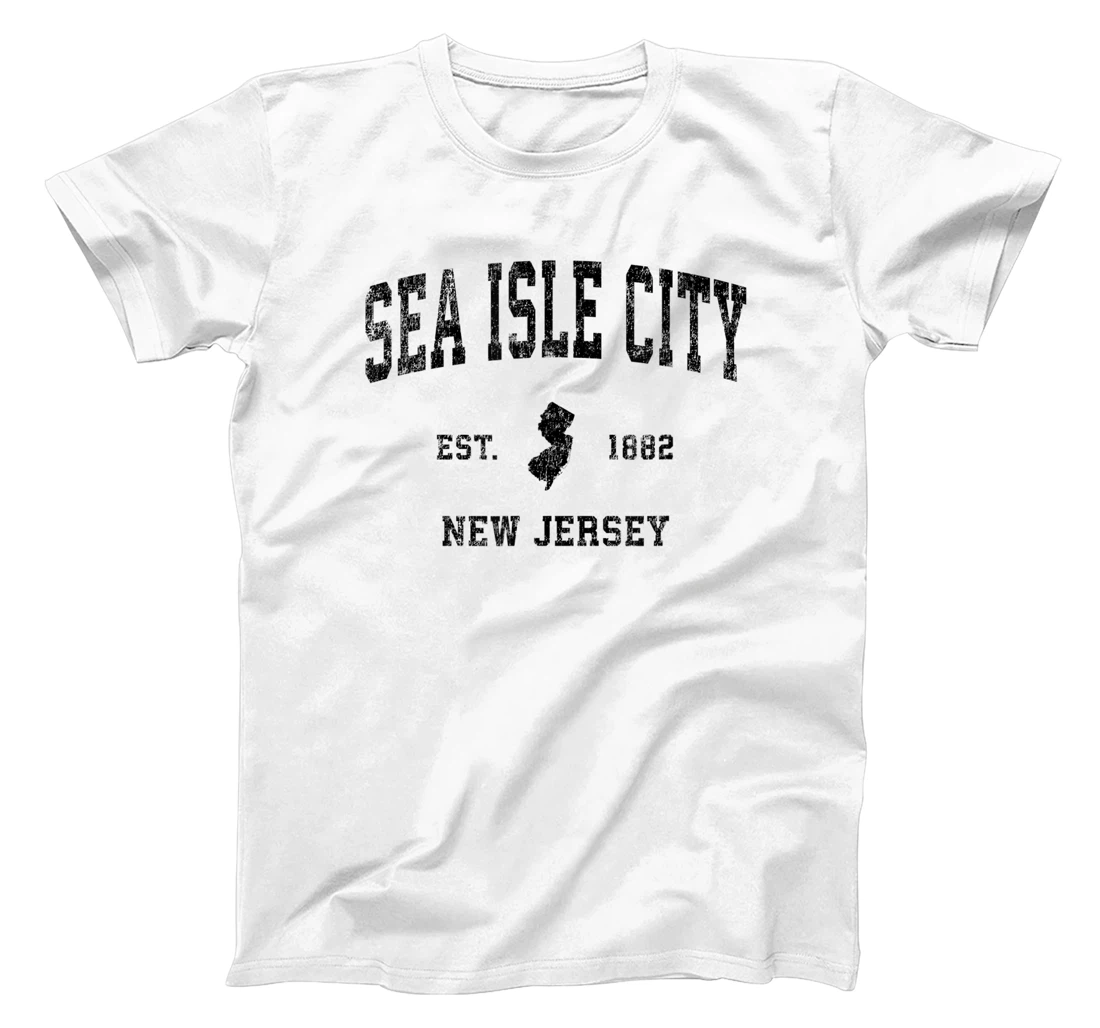 Personalized Sea Isle City New Jersey NJ Vintage Sports Design Black Prin T-Shirt, Kid T-Shirt and Women T-Shirt