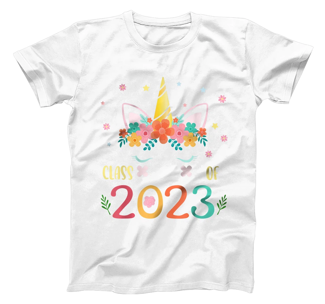 Personalized Cute Unicorn First Day Of School Class Of 2023 Grow With Me T-Shirt, Kid T-Shirt and Women T-Shirt