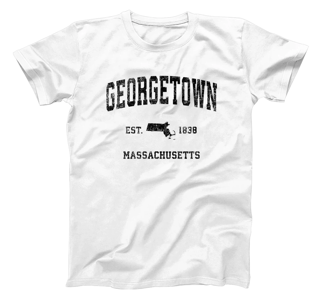 Personalized Georgetown Massachusetts MA Vintage Sports Design Black Prin T-Shirt, Kid T-Shirt and Women T-Shirt