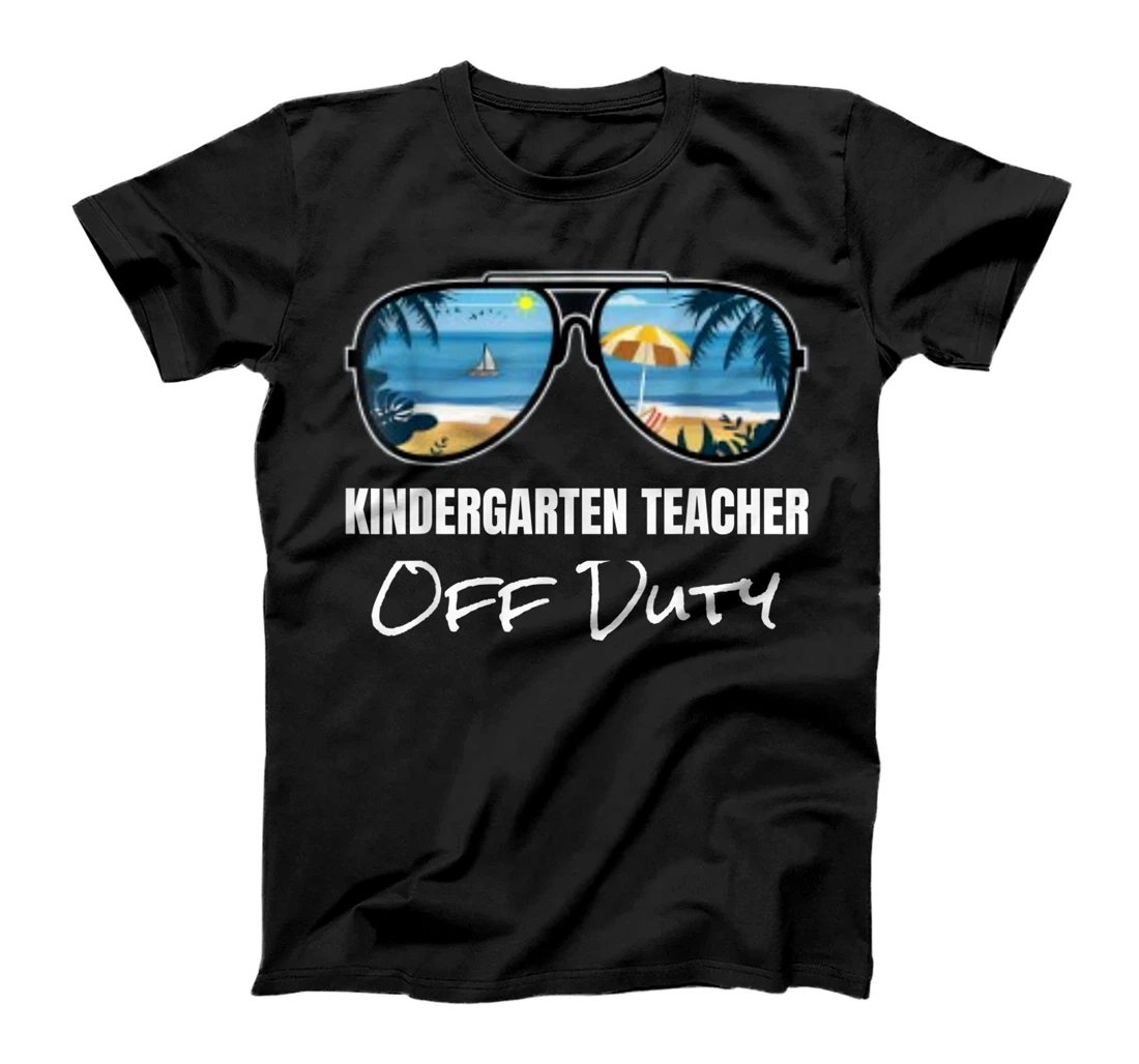 Personalized Kindergarten Teacher Off-Duty and On Vacation Summertime Fun T-Shirt, Women T-Shirt